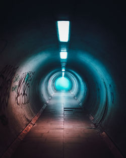 Empty subway tunnel