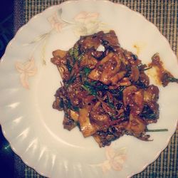 Close-up of served food