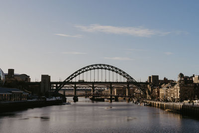 Bridge over river in city