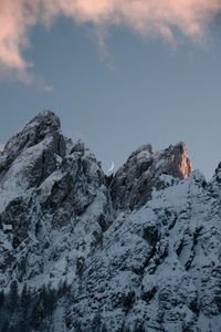 Low angle view of mountain against sky