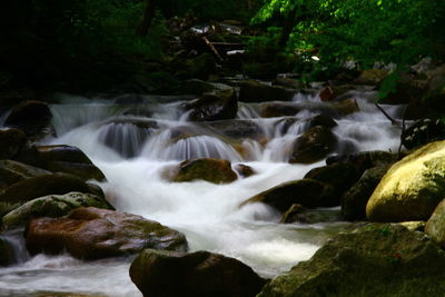 Scenic view of waterfall