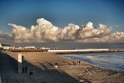 Panoramic view of beach against sky