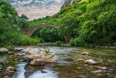 Stone bridge in pyli . trikala, greece.