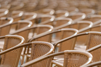 Close-up of metal chair