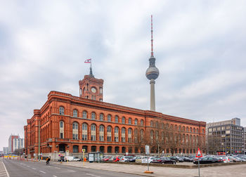 View of building against cloudy sky