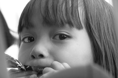 Close-up portrait of girl