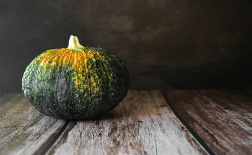 Close-up of pumpkin on table