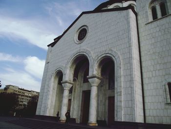 Low angle view of building against sky