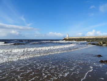 Scenic view of sea against sky