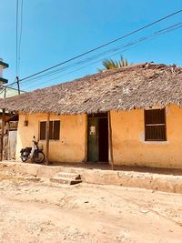 Exterior of old building against clear sky