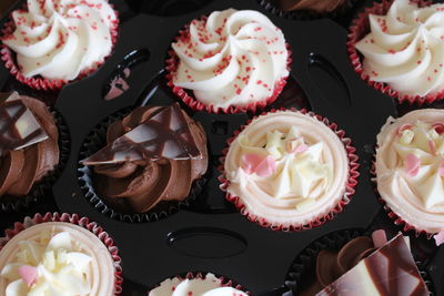 Full frame shot of desserts