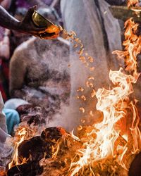 Close-up of bonfire