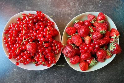 Close-up of strawberries in bowl