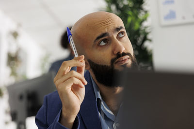 Young woman looking away