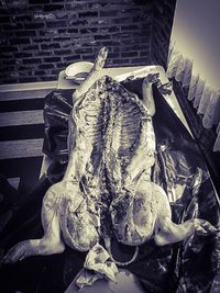 Close-up of sculpture