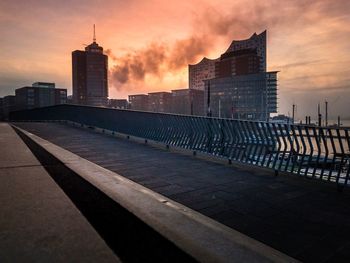 View of skyscrapers against cloudy sky