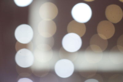 Defocused image of lights