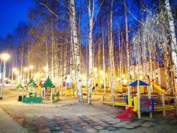 Panoramic view of beach against sky at night