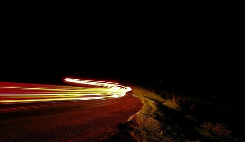 Light trails at night