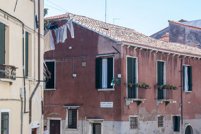 Low angle view of house against sky
