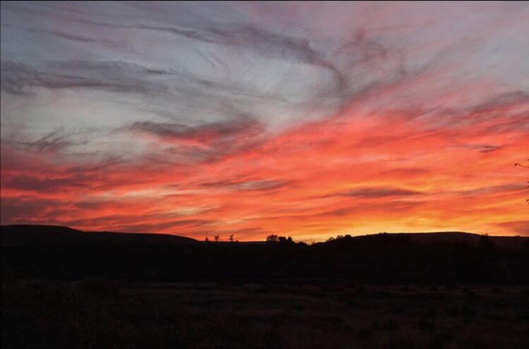 sunset, silhouette, dramatic sky, nature, scenics, no people, landscape, beauty in nature, outdoors, sky, day