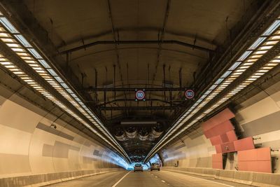 Interior of illuminated road
