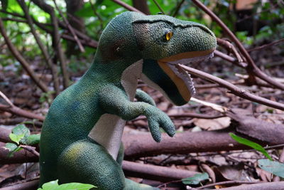 Tirex dinosaur doll that is looking for prey