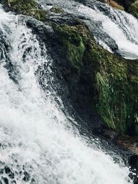 Scenic view of waterfall