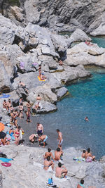 Group of people on beach