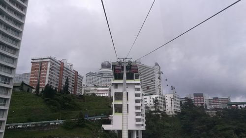 Skyscrapers in city against sky