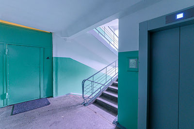 Empty staircase of building