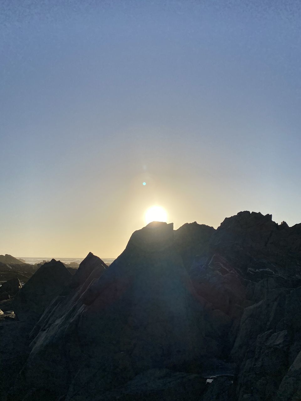 SCENIC VIEW OF MOUNTAINS AGAINST CLEAR SKY