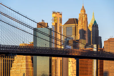 Cluster of skyscrapers.