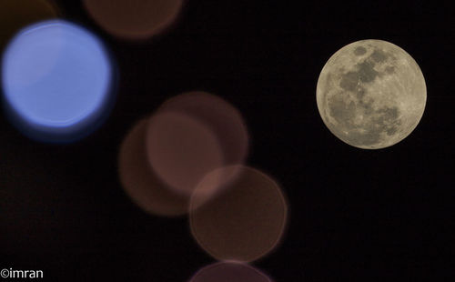 Close-up of moon against sky at night