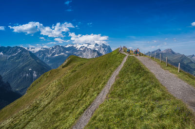 Panoramic viewpoint at alpen tower, haslital, switzerland