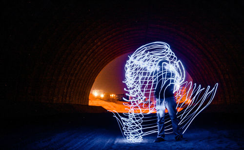 Light trails at night