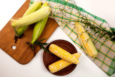 Close-up of food on cutting board