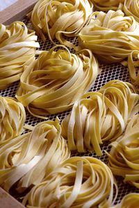 Full frame shot of yellow noodles