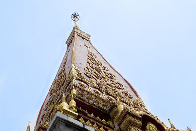 Low angle view of old building against clear sky