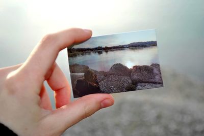 Close-up of woman holding hands