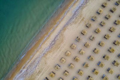 High angle view of beach