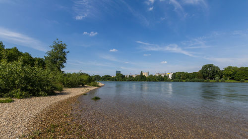 Scenic view of river against sky