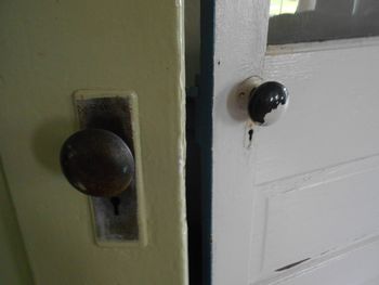 Close-up of door handle