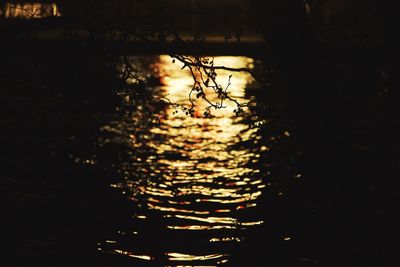 Reflection of sky in lake during sunset