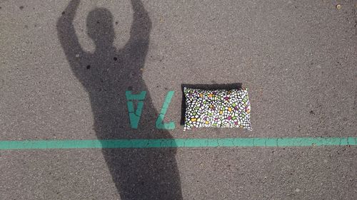 View of multi colored wall