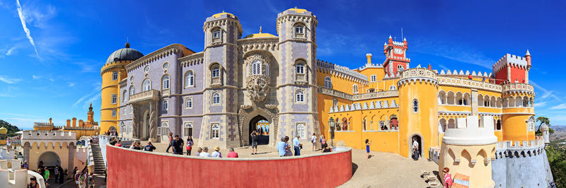 Group of people in front of building