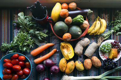 Various fruits in container