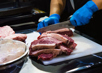 Close-up of preparing food