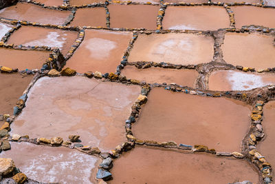 Full frame shot of moray salt ponds