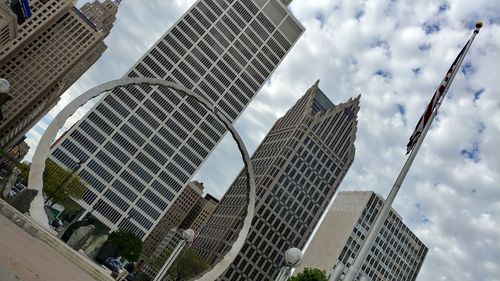 Low angle view of buildings against sky